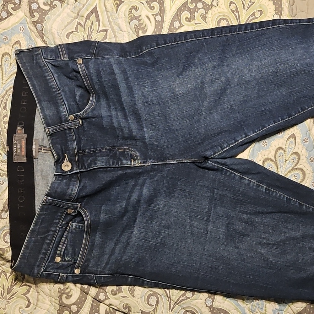 Torrid Dark Blue Skinny Jeans
